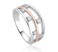 Clogau Awyr Y Nos Sterling Silver White Topaz Ring - K CLG-1818/K