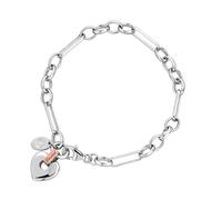 Clogau Cariad Cariad Sterling Silver Heart Charm Link Bracelet