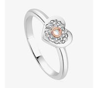 Clogau Cariad Silver Sparkle Heart Ring 3SCRS0653