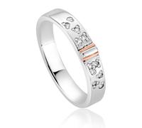 Clogau Cariad Sparkle Sterling Silver Slim Band Ring - S CLG-1887/S
