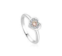 Clogau Cariad Sparkle Sterling Silver Sparkle White Topaz Ring - M