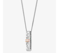 Clogau Cariad Sparkle White Topaz Drop Necklace 3SCCBP01