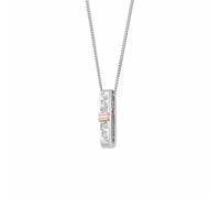 Clogau Cariad Sparkle White Topaz Drop Necklace 3SCCBP01