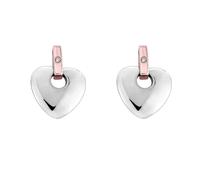 Clogau Cariad Sterling Silver Diamond Heart Earrings - Silver