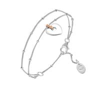 Clogau Cariad Sterling Silver Double Chain Bracelet D - Sterling Silver
