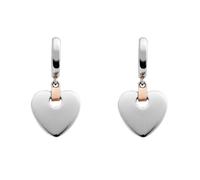 Clogau Cariad Sterling Silver Heart Drop Earrings - Silver CLG-767