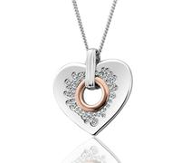Clogau Cariad Sterling Silver Sparkle Heart Necklace - Silver CLG-1383