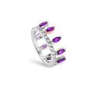 Clogau Celebration Crown Silver and Amethyst Ring - P CLG-2042/P