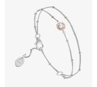 Clogau Celebration Double Chain Bracelet 19cm Sterling Silver & 9ct...