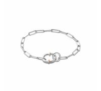 Clogau Silver & 9ct Rose Gold Connection Interlocking Arches Bracelet 3SCRL0744