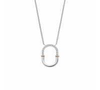 Clogau Silver & 9ct Rose Gold Connection Interlocking Arches Necklace 3SCRL0740