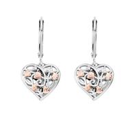 Clogau Fairy Sterling Silver Heart Drop Earrings D - Silver CLG-613