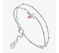 Clogau Women's Nature's Wonder Sterling Silver Honey Bee Double-Chain Bracelet in Metallics Clogau Metallics One Size