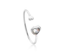 Clogau Inner Charm Past Present Future Sterling Silver Bangle D - Silver