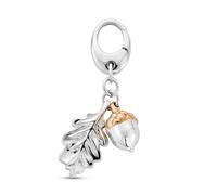 Clogau Insignia Sterling Silver Oak Leaf Charm STERLING SILVER AND 9CT ROSE GOLD