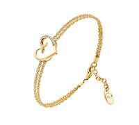 Clogau Kiss Diamond 9ct Yellow Gold Heart Bracelet - Gold CLG-1532