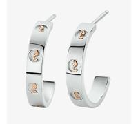 Clogau Ladies Insignia Sterling Silver Slim Half Hoop Earrings 3SINS850