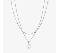 Clogau Ladies Sterling Silver Beachcomber Layered Single Pearl Necklace 3SBCH829