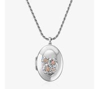 Clogau Natures Wonder Silver Forget Me Not Locket Necklace 3SFMN0618