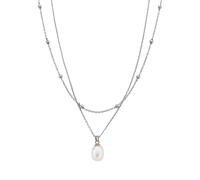 Clogau Nature's Wonder Sterling Silver Beachcomber Layered Necklace... STERLING SILVER AND 9CT ROSE GOLD