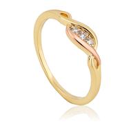 Clogau Past Present Future 9ct Yellow Gold Diamond Ring - J