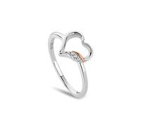 Clogau Past Present Future Heart Silver Ring - J