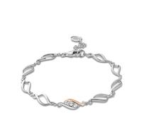 Clogau Past Present Future Multi Link Bracelet with Topaz STERLING SILVER