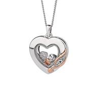 Clogau Past Present Future Sterling Silver Inner Charm Heart Necklace CLG-1058
