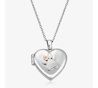 Clogau Paw Print Heart White Topaz Locket 3SPWP0617