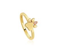 Clogau Paw Prints On My Heart 9ct Gold Diamond Ring - Q