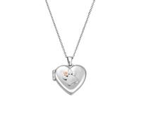 Clogau Paw Prints on My Heart Silver Locket Necklace