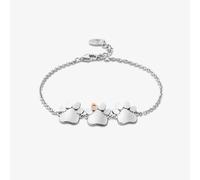 Clogau Paw Prints On My Heart Silver Triple Paws Bracelet 3SPWP0824