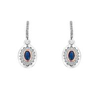 Clogau Princess Diana Sterling Silver Sapphire Drop Earrings - Sterling Silver