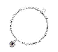Clogau Princess Diana Sterling Silver Sapphire White Topaz Affinity Bead Bracelet - Sterling Silver