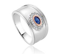 Clogau Princess Diana Sterling Silver Sapphire Wide Ring - T CLG-1889/T