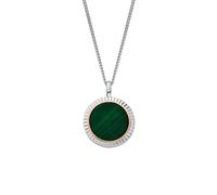 Clogau Reflections of Padarn Sterling Silver Malachite Necklace CLG-1997