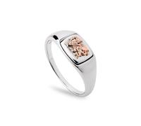 Clogau Royal Sterling Silver Welsh Dragon Signet Ring in Metallics | Size: R Clogau Metallics R