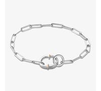 Clogau Silver & 9ct Rose Gold Connection Interlocking Arches Bracelet 3SCRL0744