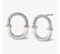 Clogau Silver & 9ct Rose Gold Connection Interlocking Arches Earrings 3SCRL0743