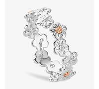 Clogau Silver & 9ct Rose Gold Forget Me Not Flower Ring 3SFMN0748-N
