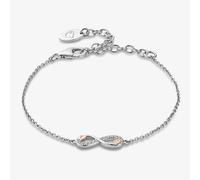 Clogau Silver & 9ct Rose Gold Tree Of Life Infinity Bracelet 3STOL0737