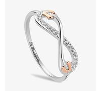 Clogau Silver & 9ct Rose Gold Tree Of Life Infinity Ring 3STOL0736-P