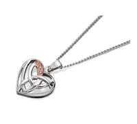 Clogau Silver And 9ct Rose Gold Diamond Eternal Love Necklace - R4863