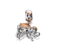 Clogau Silver And 9ct Rose Gold Indian Elephant Drop Bead Charm - G4441