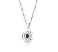 Clogau Silver And 9ct Rose Gold Princess Diana Sapphire Locket - R48197