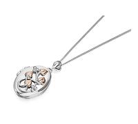 Clogau Silver And 9ct Rose Gold Tree Of Life Diamond Locket - R48104