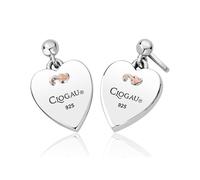 Clogau Silver And 9ct Rose Gold Tree Of Life Insignia Heart Drop Earrings - G44205