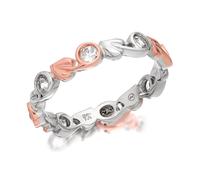 Clogau Silver And 9ct Rose Gold Tree Of Life Ring - R4823