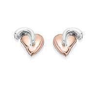 Clogau Silver And 9ct Rose Gold Tree Of Life Stud Earrings - G44139
