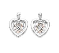 Clogau Silver And 9ct Rose Gold Welsh Royalty Drop Earrings - G4486